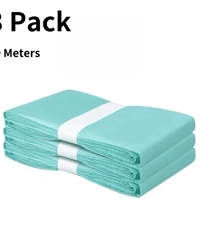 sacs poubelle turquoise en rouleau