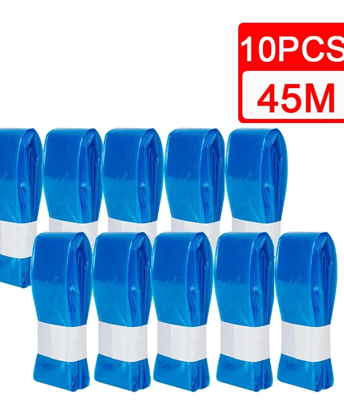 sachets plastiques bleus en vrac