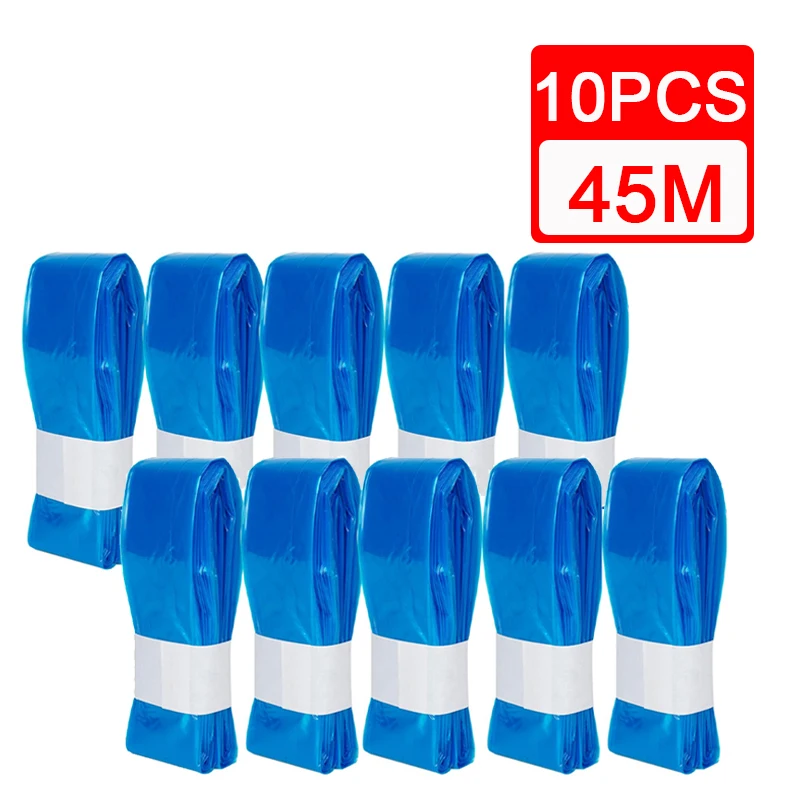 sachets plastiques bleus en vrac
